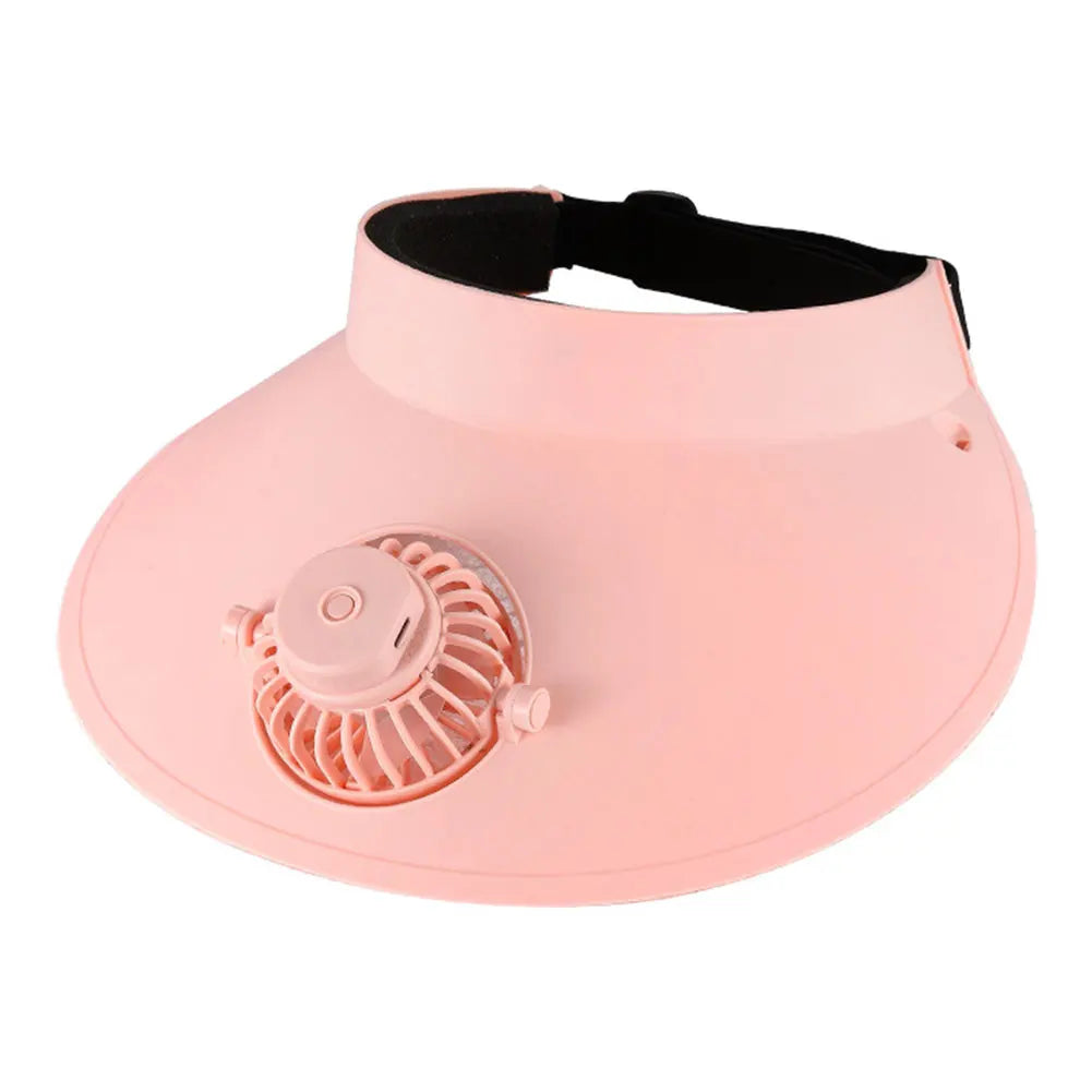 Sun Visor Hat with Fan Three Temp Settings Summer Sun Hats Breathable Cooling Fan Hat for Sun Protection and Outdoor