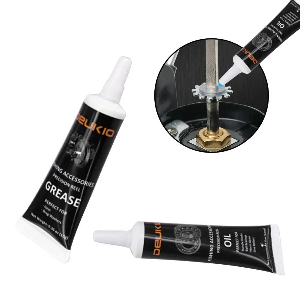 Reel Grease Lubricant 1 Set Universal Lubricating Bearing Maintenance Rust Fishing Reel Oil Grease For Fishing