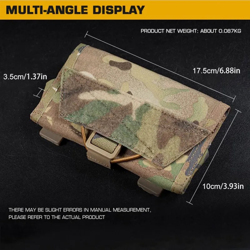 Tactical Molle Pouch Clip Bag Phone Case EDC Tool Bag Quick Release Design Outdoor Camping Hunting Accessories Pouch