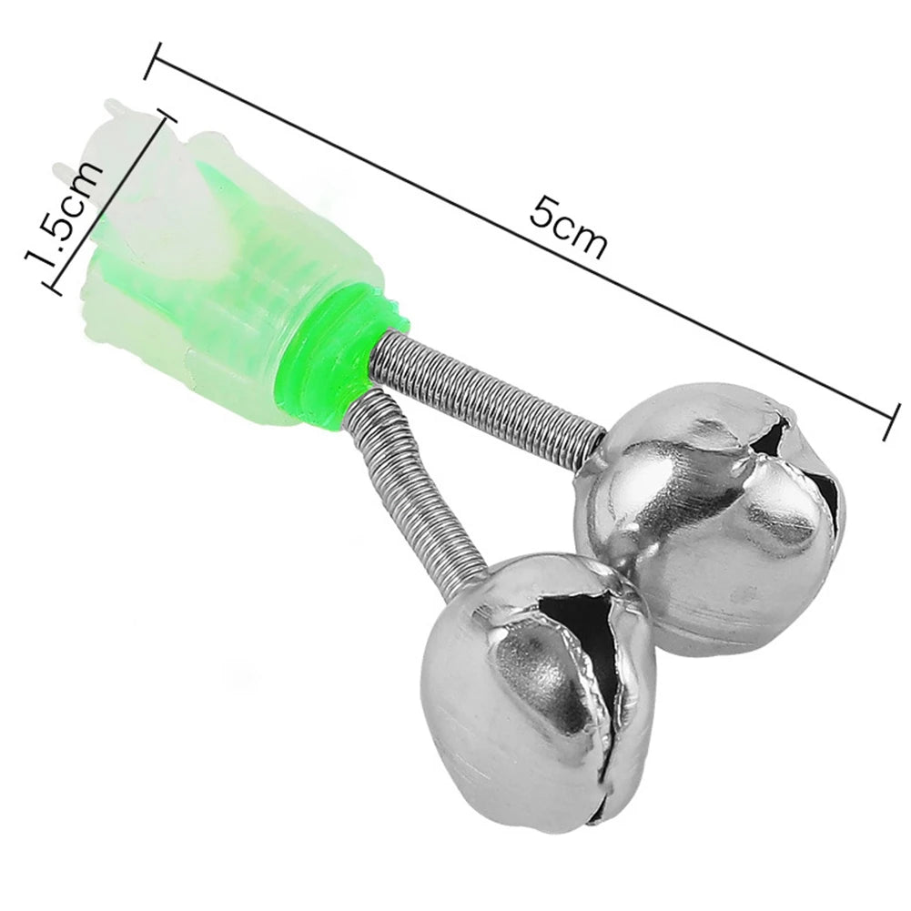 10 Pcs Fishing Bells Fishing Bite Alarms Bell Rod Clip Tip Twin Spiral Bells Fishing Rod Alarm Night Fishing Rod Bite Bait Alarm
