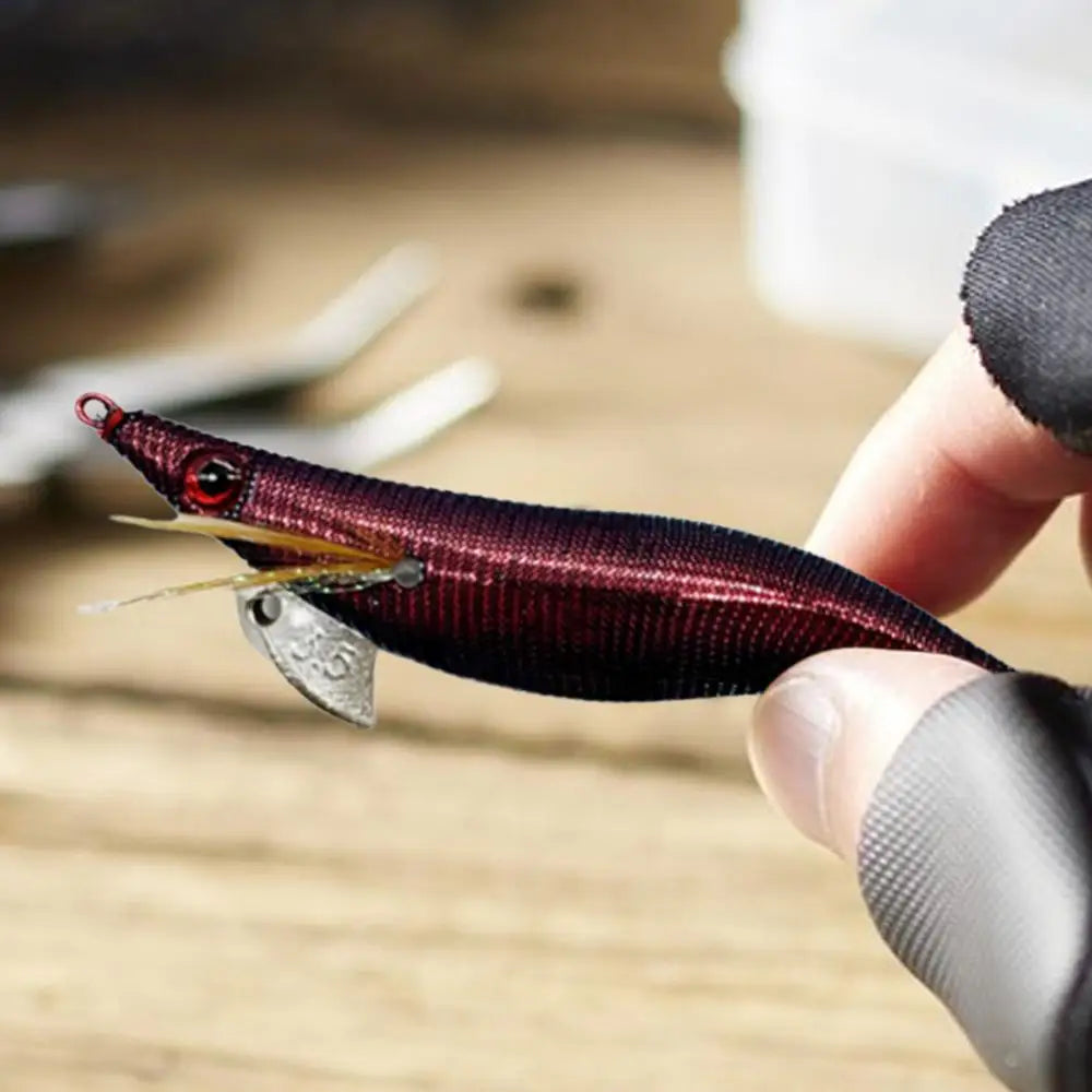 Wooden Shrimp Squid Hook Fluorescent Artificial Fishing Baits Realistic Simulation Fish Luring Tools For Sea Freshwater