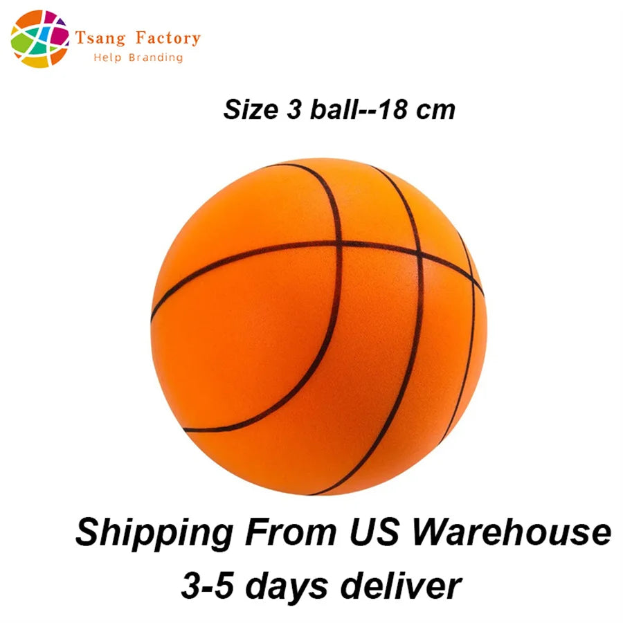 Mute Basketballs PU Foam Size 3 Silent Ball No Noise Indoor Sports Bouncing Balls for Children and Shipping From USA Warehouse