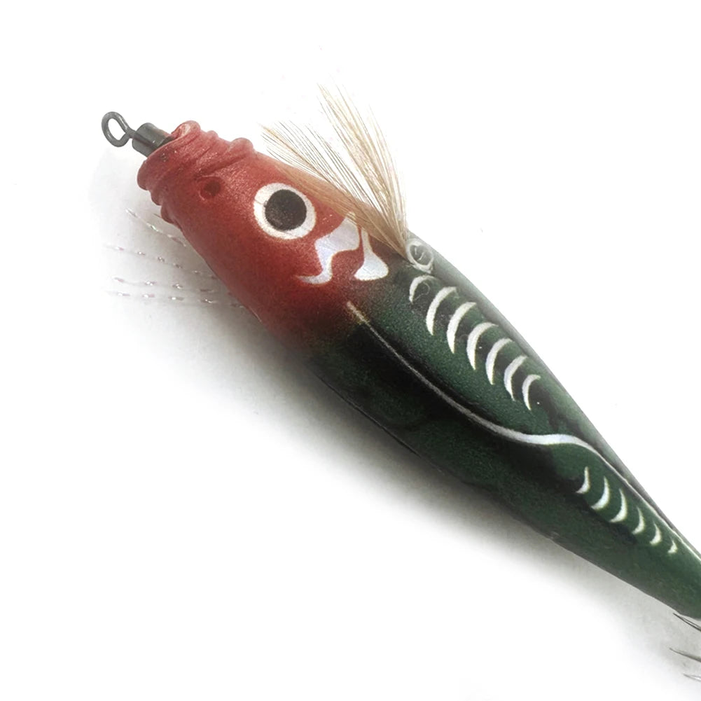 1-3Pcs 110mm 10.5g Fluorescent Fishing Lure Built-In Bead Luminous Jigging Bait Glow In Dark Artificial Squid Hook Jigs Tackle