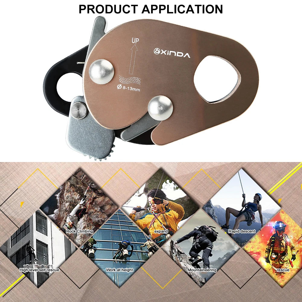 Mountain Rock Climbing Abseiling Device Aluminum Alloy 22KN Rappelling Anti Fall Protective Carabiner Climbing Accessories