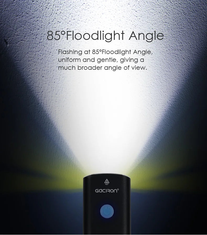 GACIRON 400-800LM Bicycle Headlight Bike Front Light with Wire Remote Switch IPX6 Waterproof Chargeable Pro Contest Flashlight