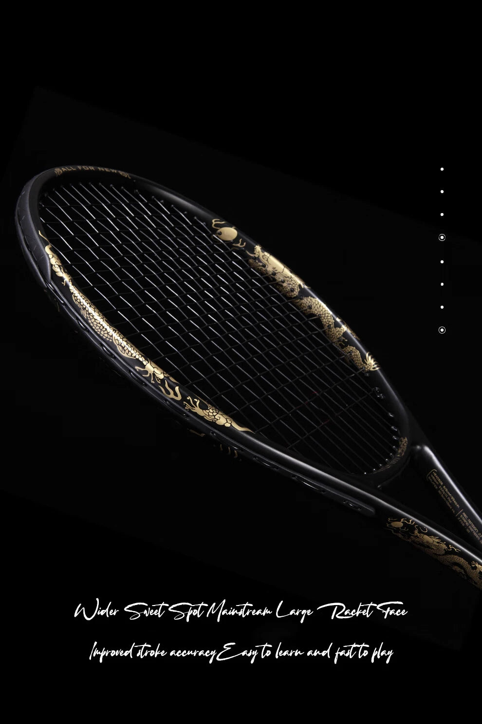 ALPSPORT JL 27-inch strong and durable 4 3/8-inch grip carbon fiber tennis racket suitable for students and teenagers