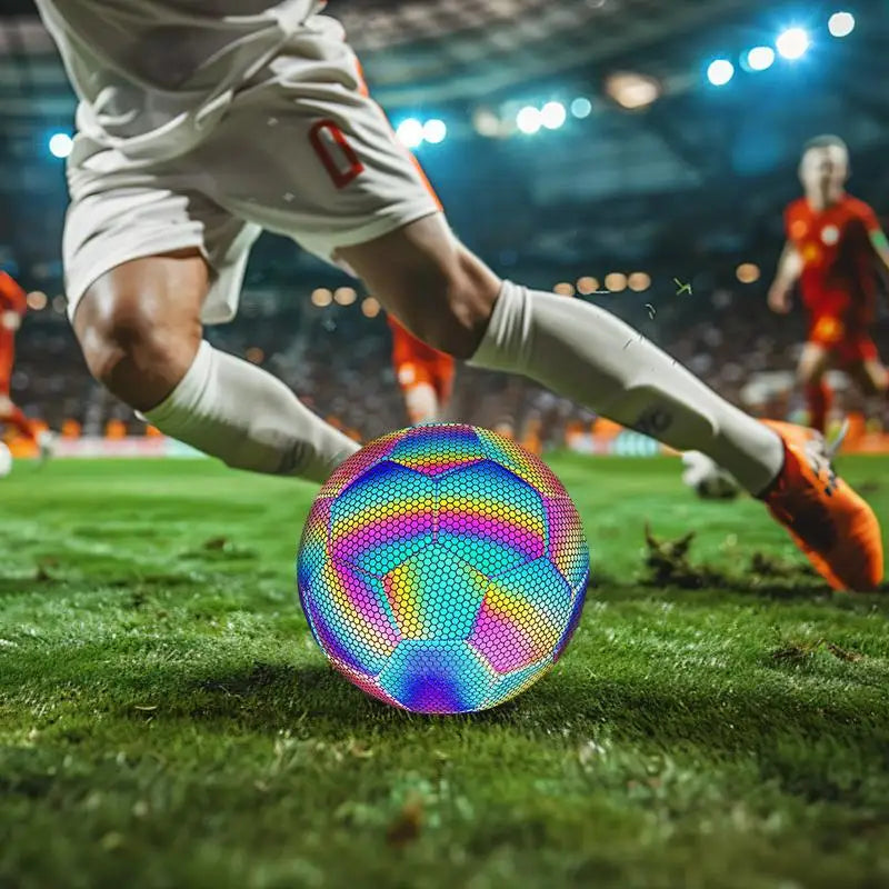 Reflective Football Light Up Reflective Football Light Up Football Soccer Glowing In The Dark Football Toy For Night Games And