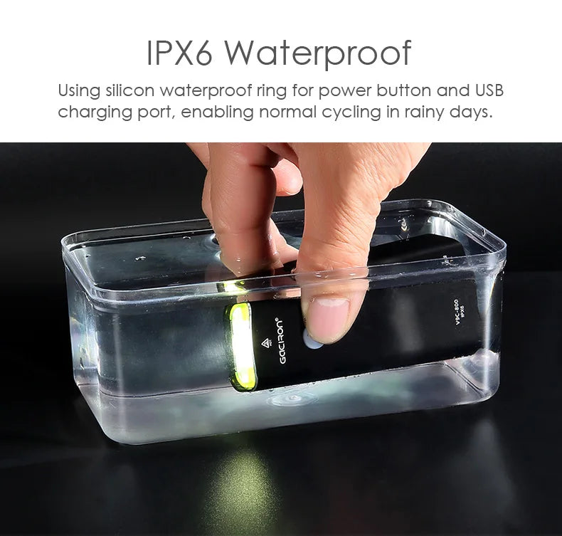 GACIRON 400-800LM Bicycle Headlight Bike Front Light with Wire Remote Switch IPX6 Waterproof Chargeable Pro Contest Flashlight