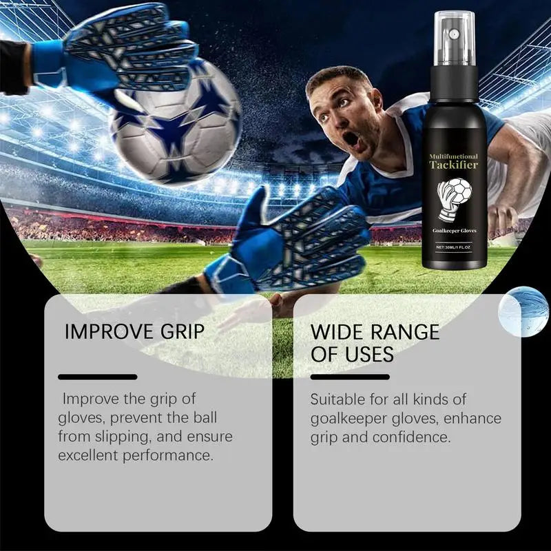 Goalkeeper Gloves Grip Spray 30ml Safe Gloves Wash & Prepare Gentle Goalkeeper Gloves Spray Effective Glove Grip Spray Sports