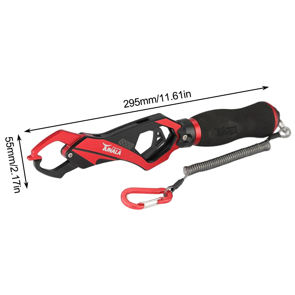 Multifunctional Fish Grip Fish Lip Gripper Aluminum Alloy Fishing Pliers One Hand Operation Anti Slip Fishing Grab Tool