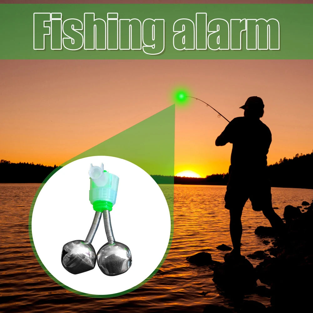 10 Pcs Fishing Bells Fishing Bite Alarms Bell Rod Clip Tip Twin Spiral Bells Fishing Rod Alarm Night Fishing Rod Bite Bait Alarm
