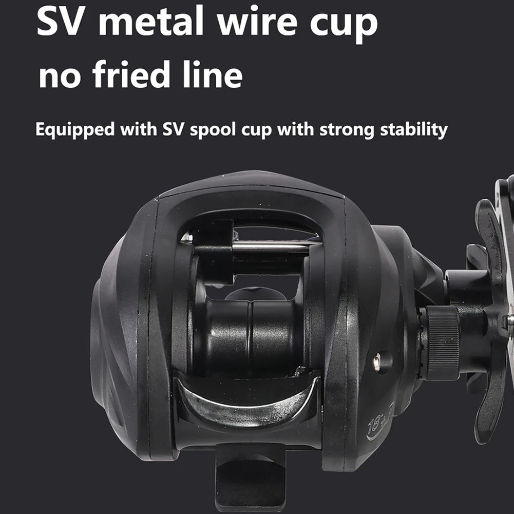High Performance Baitcasting Reel 72 to 1 Gear Ratio 10kg Drag 18 Plus 1BB Ideal for Beginners Fishing Accessories