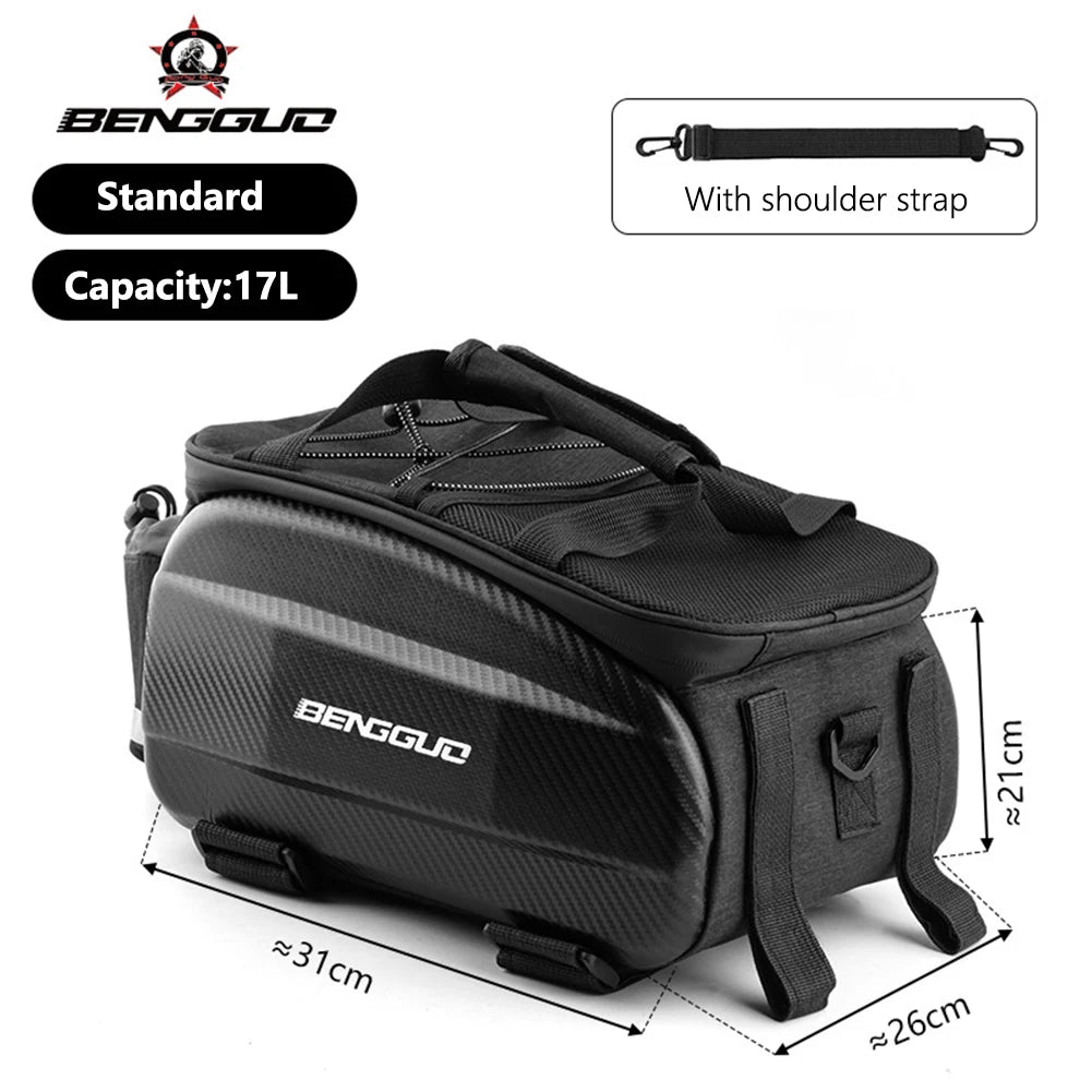 EVA Bicycle Carrier Bag Bike Rear Basket Waterproof Pannier Trunk Bags Back Rack Rear Seat Bag Cycling Luggage Shoulder Handbag