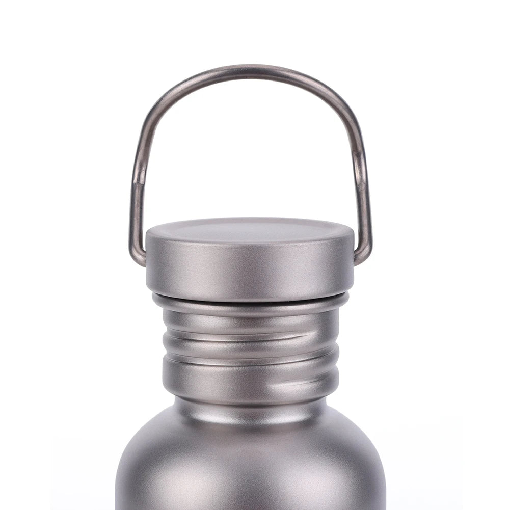 500/600/750ml Titanium Water Bottle with Lid Portable Sports Kettle Leak-Proof Lightweight Drinking Bottle for Outdoor Picnic