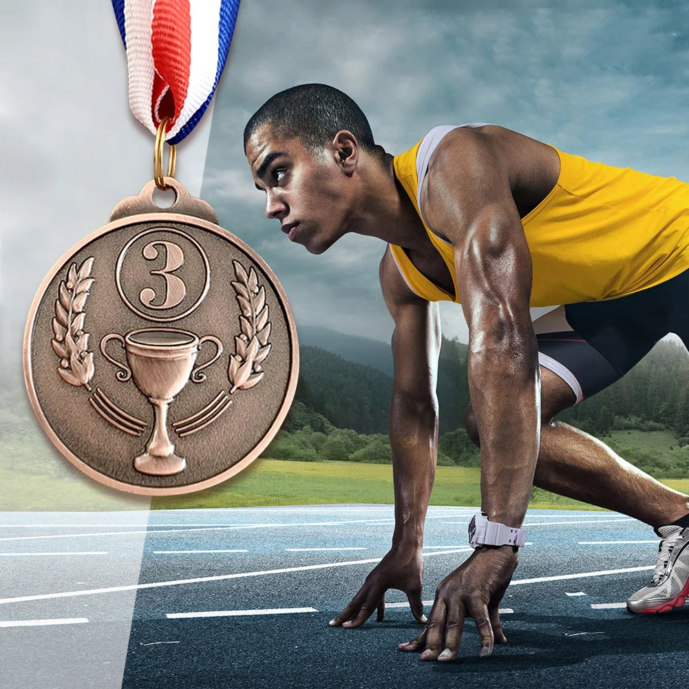 Gold Silver Bronze Medal Gold Silver Bronze Prizes Award Soccer Football Medals for Championship Cheerleading Sports Competition