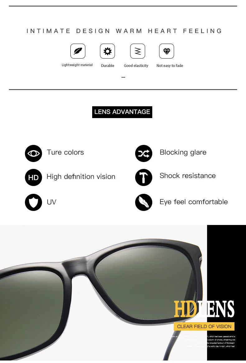 Men's Polarized Sunglasses Luxury Driving Sun Glasses For Men Classic Male Eyewear Sun Goggles Travel Fishing Sunglasses UV400
