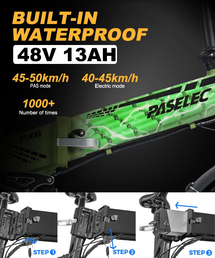 HedaTX PX6 adult E-bike 750W  ebike 48V 13Ah battery city ebike,26 inch Fat Tire E-Mountain bike