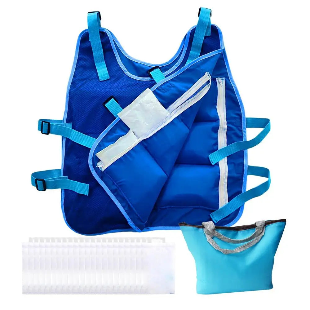 Outdoor Summer Cooling Vest Ice Jacket Water Evaporative Cool Shirt High-Temperature Protective Clothes Sport Camping Supplies