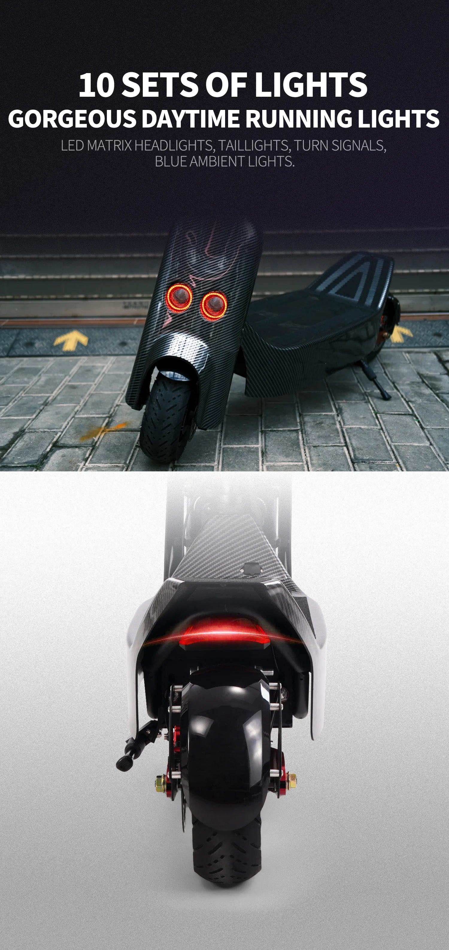 SONGZO BT1 adult electric scooter, 1400W*2 motor,60v 30Ah,folding E-scooter,11 inch tire E-Mountain Scooter