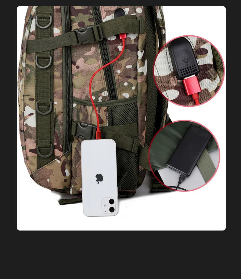 Oulylan Outdoor Traveling Waterproof Trekking Fishing Hunting Climbing Bag Male Camo Backpack Camping Men  Rucksack