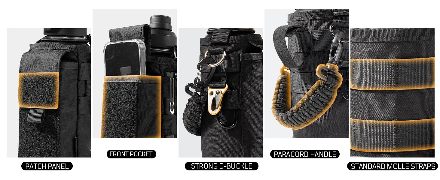 ONETIGRIS 32oz Insulated Water Bottle with Straw, 3 Lids, Sleeve, Leakproof Stainless Steel Thermos for Travel, Hiking, Gym