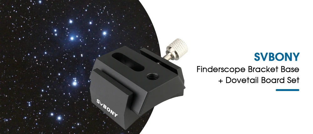 SVBONY Fully Metal Bracket Base Shoe + 42mm Dovetail UNC 1/4-20 Mounting for Optical Telescope Guiding Scope
