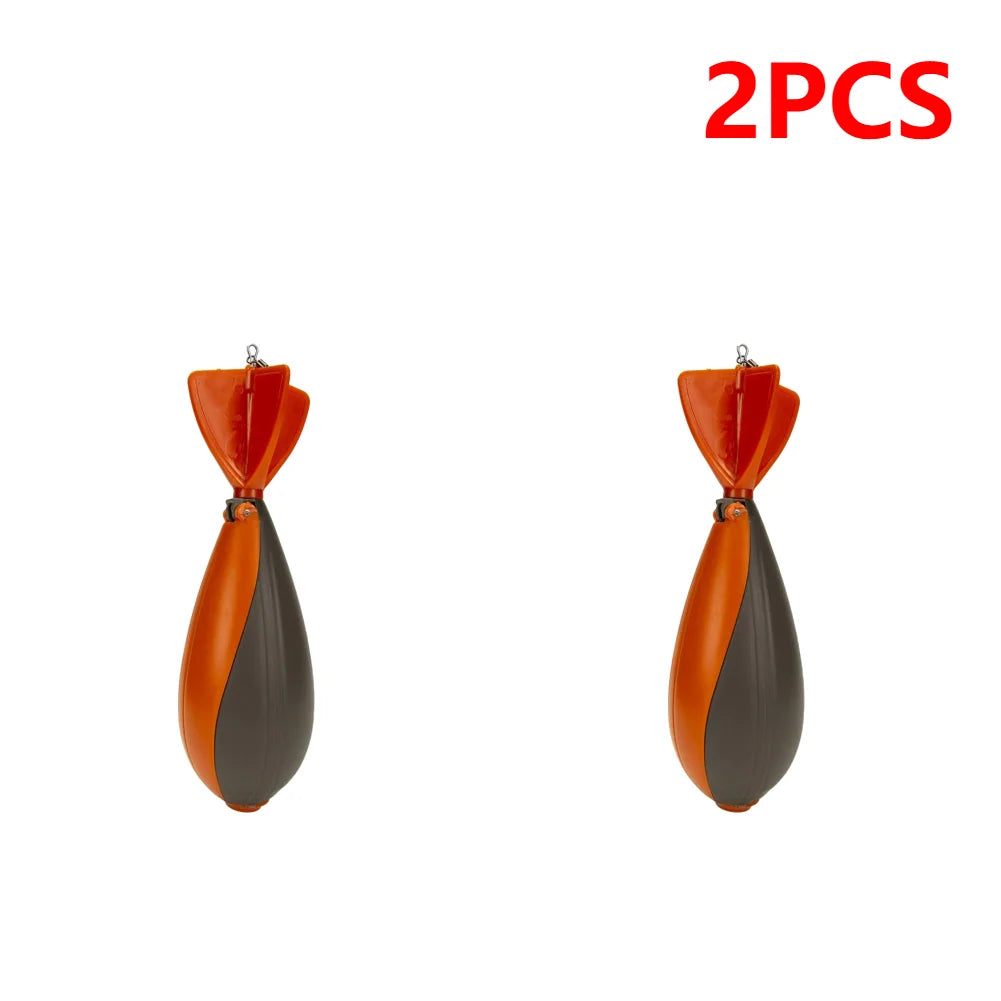 1-5pcs Carp Fishing Rocket Feeder Spod Float Lure Bait Holder Container Spomb Pellet Feeders Position Fishing Accessorie