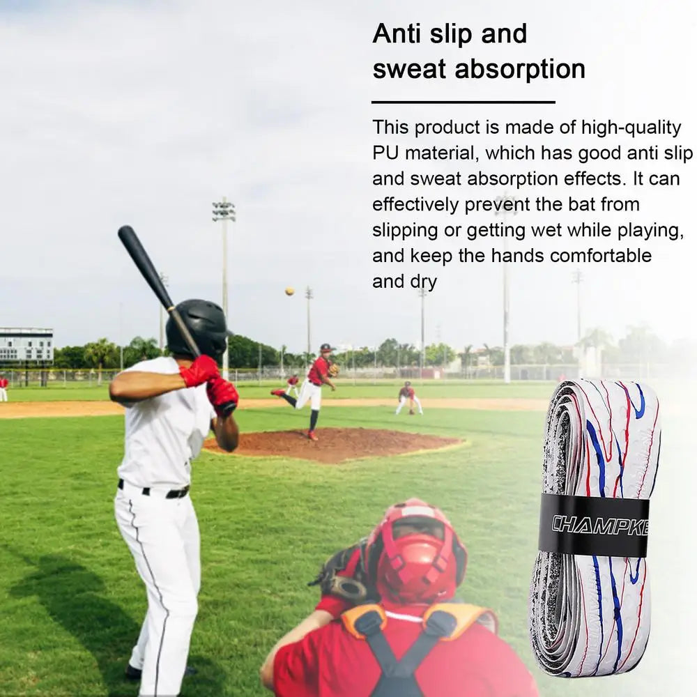 Bat Grip Tape For Baseball 1m Absorbs Sweat Tennis Grip Racket Handle Grip PU Anti-Skid Sweatband Tape For Dumbbells Fishing