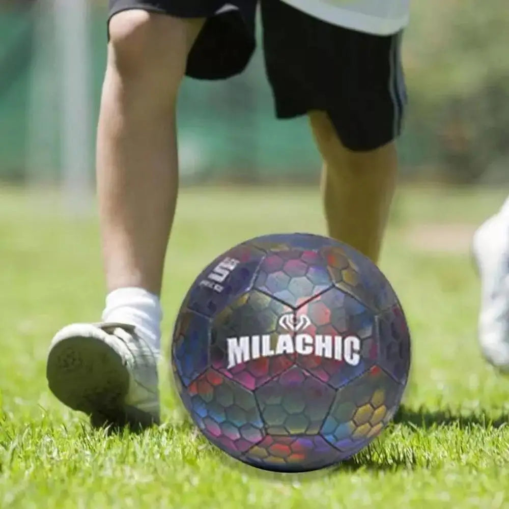 Reflective Soccer Ball Luminous Footballs Night Glowing Soccer 4/5 Ball Light Up Training Football Match Ball For Kids Children