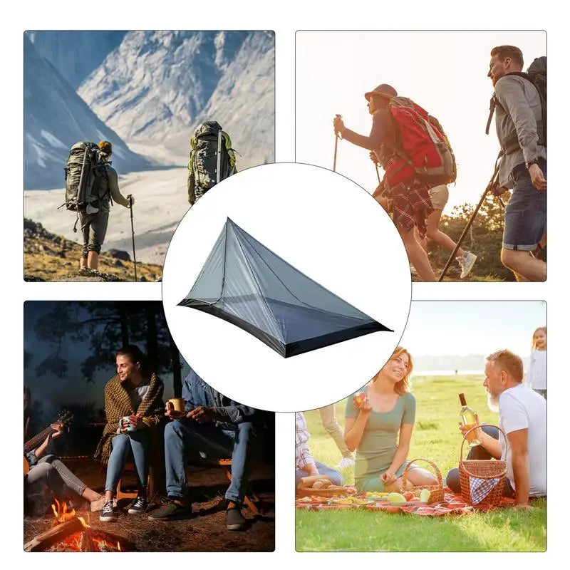 Outdoors Mesh Tent 2 People Outdoor Lightweight Mesh Net Portable Ultra-Light Finest Holes Camping Tent With Zipper For Patio