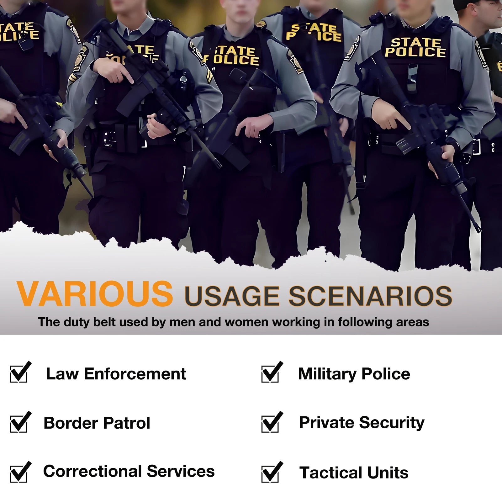 8-in-1 Tactical Duty Belt Set, 1000D Nylon, 35-45" Adjustable, Quick-Release, for Law Enforcement & Military - Gift Idea