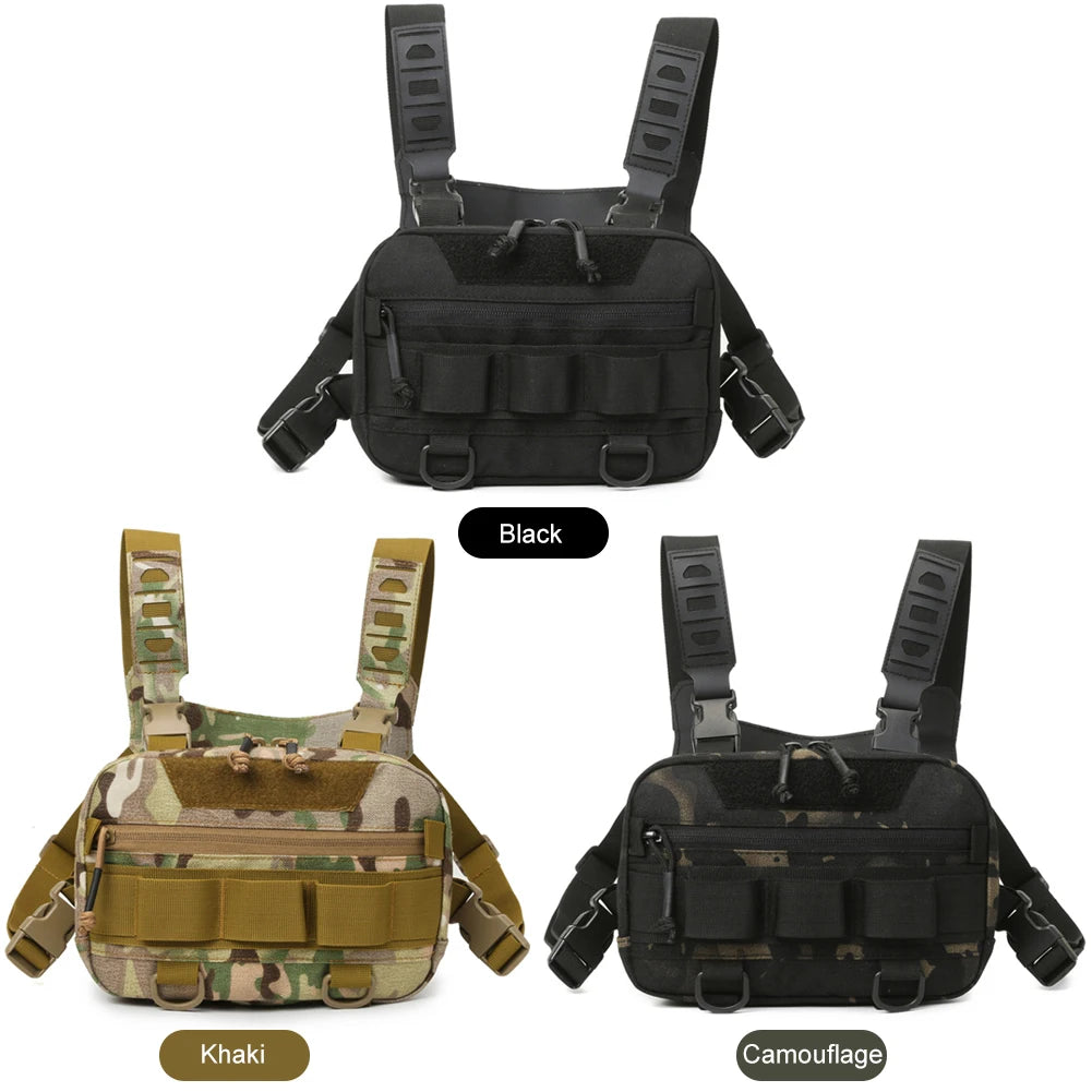 Fishing Chest Bag Men's Tactical Bags Chest Rig Packs Molle Nylon Climbing Camping Backpacks Outdoor Travel Vest anny Pack