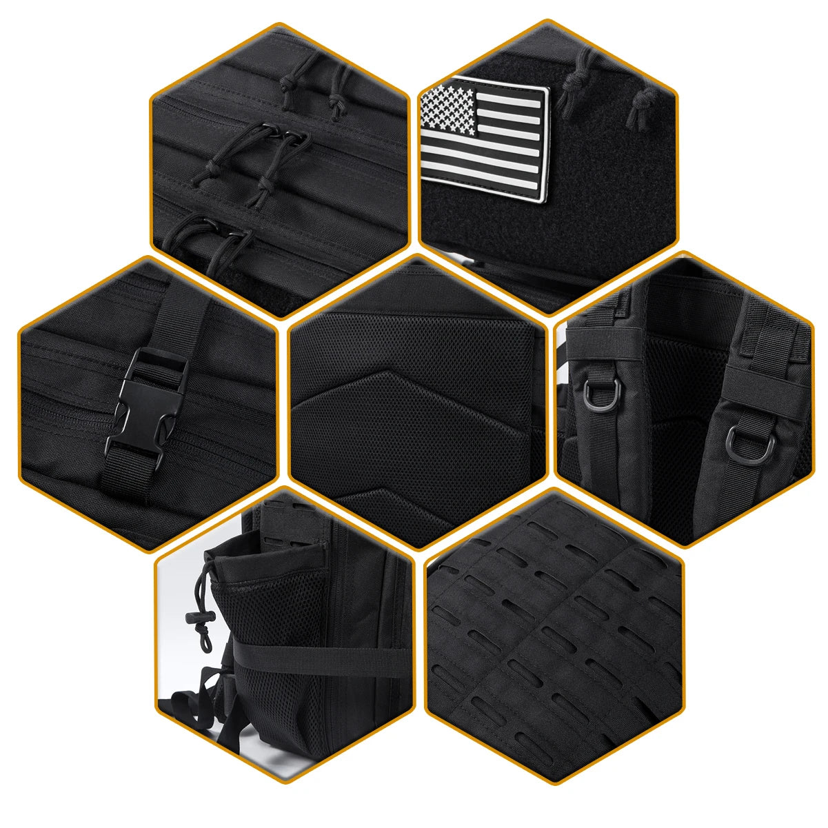 45L Men's and Women's Tactical Backpack Outdoor Camping Equipment Backpack Hiking Backpack Travel Backpack with Double Cup Holde