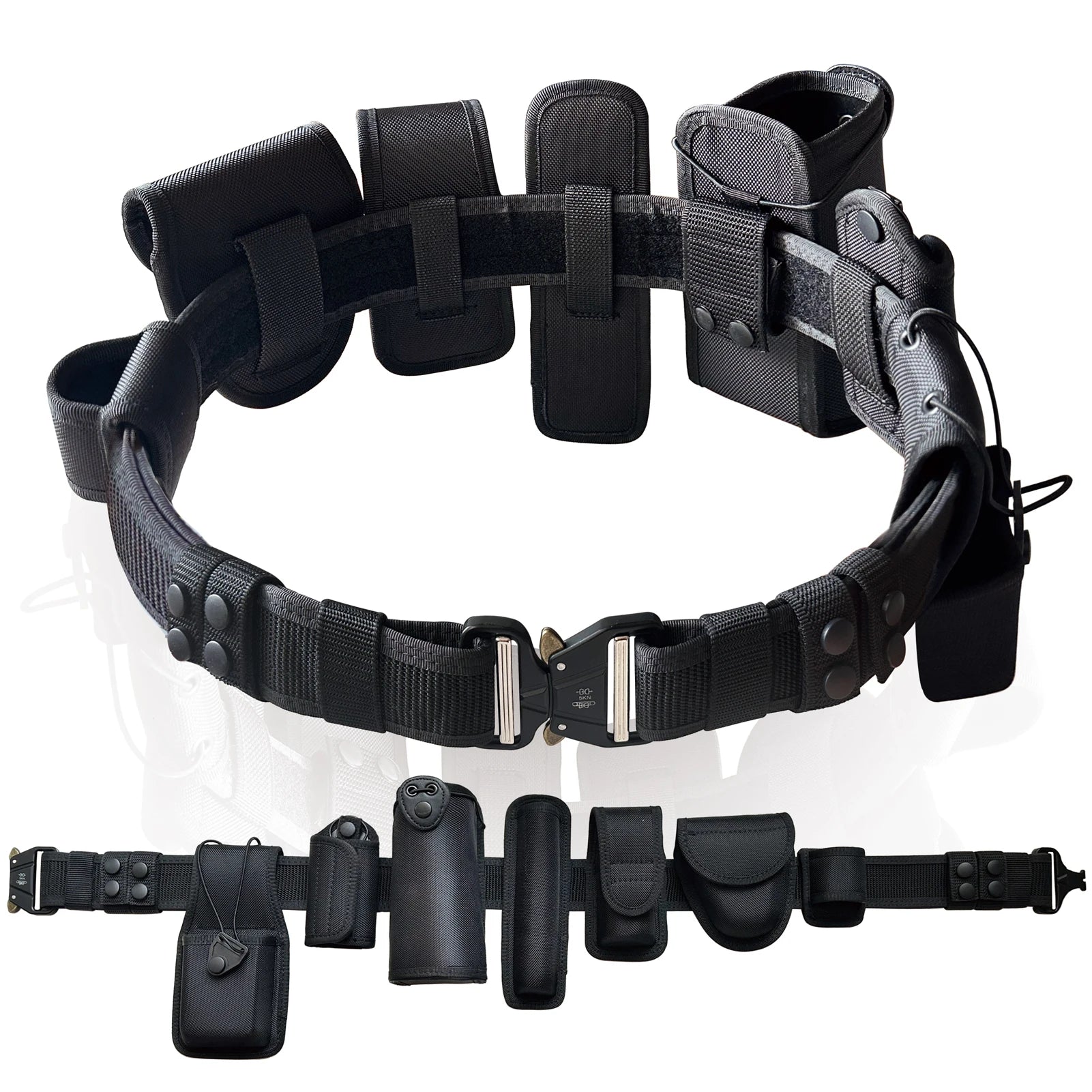 8-in-1 Tactical Duty Belt Set, 1000D Nylon, 35-45" Adjustable, Quick-Release, for Law Enforcement & Military - Gift Idea