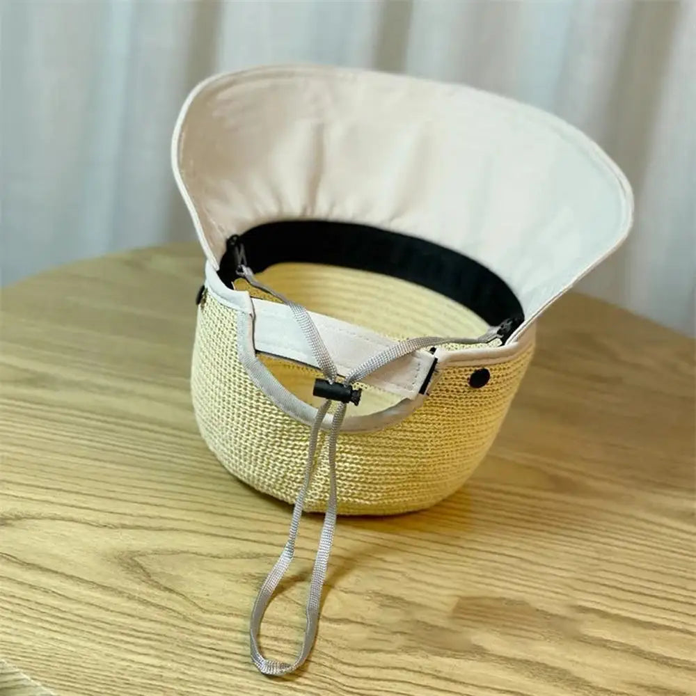 Sun Visor Hats For Women Sun Straw Hat With UV Protection Wide Brim Enlarged Rounded Edge For Women Girlfriend