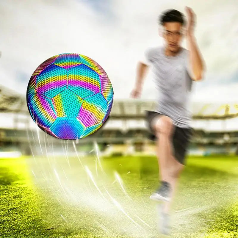 Reflective Football Light Up Reflective Football Light Up Football Soccer Glowing In The Dark Football Toy For Night Games And