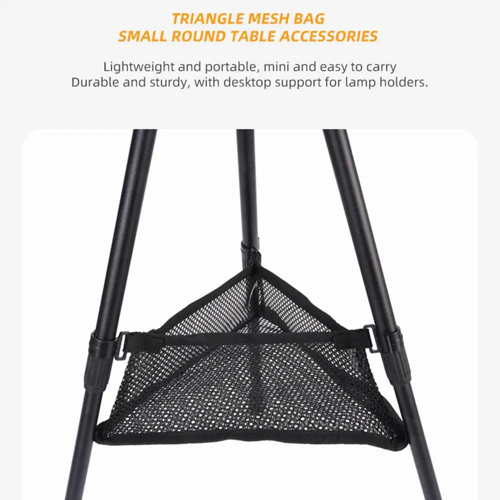 Camping Table Storage Bag Triangular Mesh Bag Portable Outdoor Folding Net Bag Picnic Storage Bag For Backpacking Fishing Trips