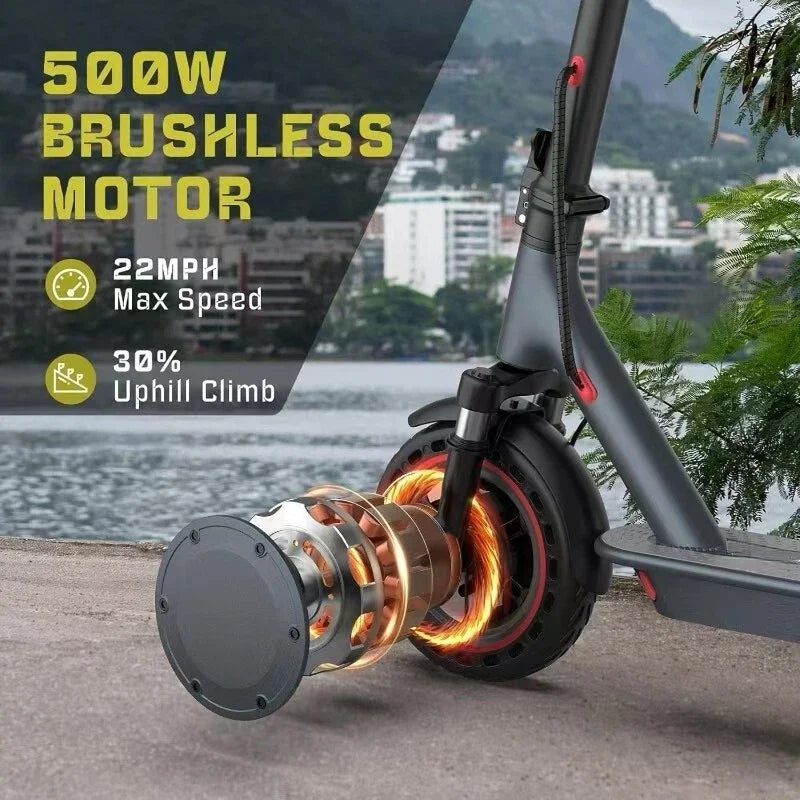 AOVOPRO TMAX 10inch Electric Scooter 500W 22MPH Adult APP Smart Scooter Shock-absorbing Anti-skid Folding Electric Scooter