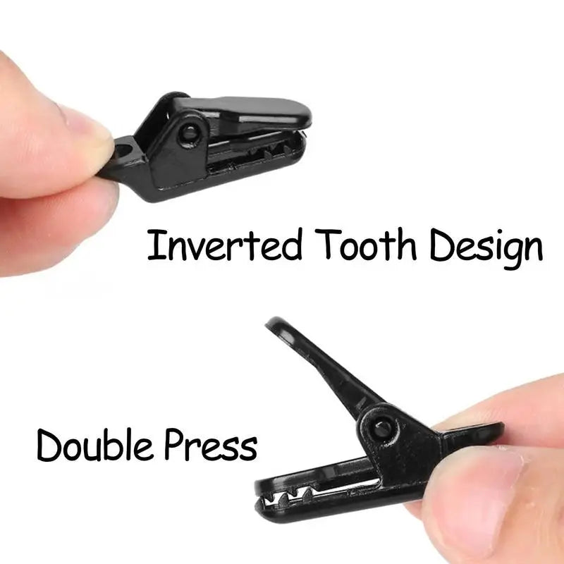 10Pcs Tarpaulin Canopy Clip Tent Canopy Clip Buckle Outdoor Wind Rope Clamps Awning Mountaineering Camping Clamps Rope Barb