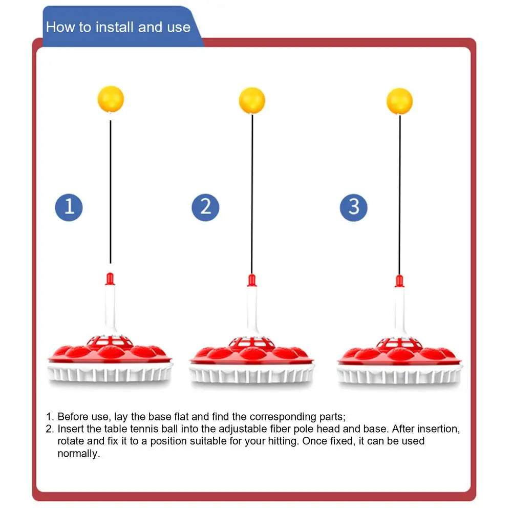 Table Tennis Training Device Ping-pong Balls Paddles Practice Trainer Tool Ping Pong Training Equipment With Elastic Soft Shaft