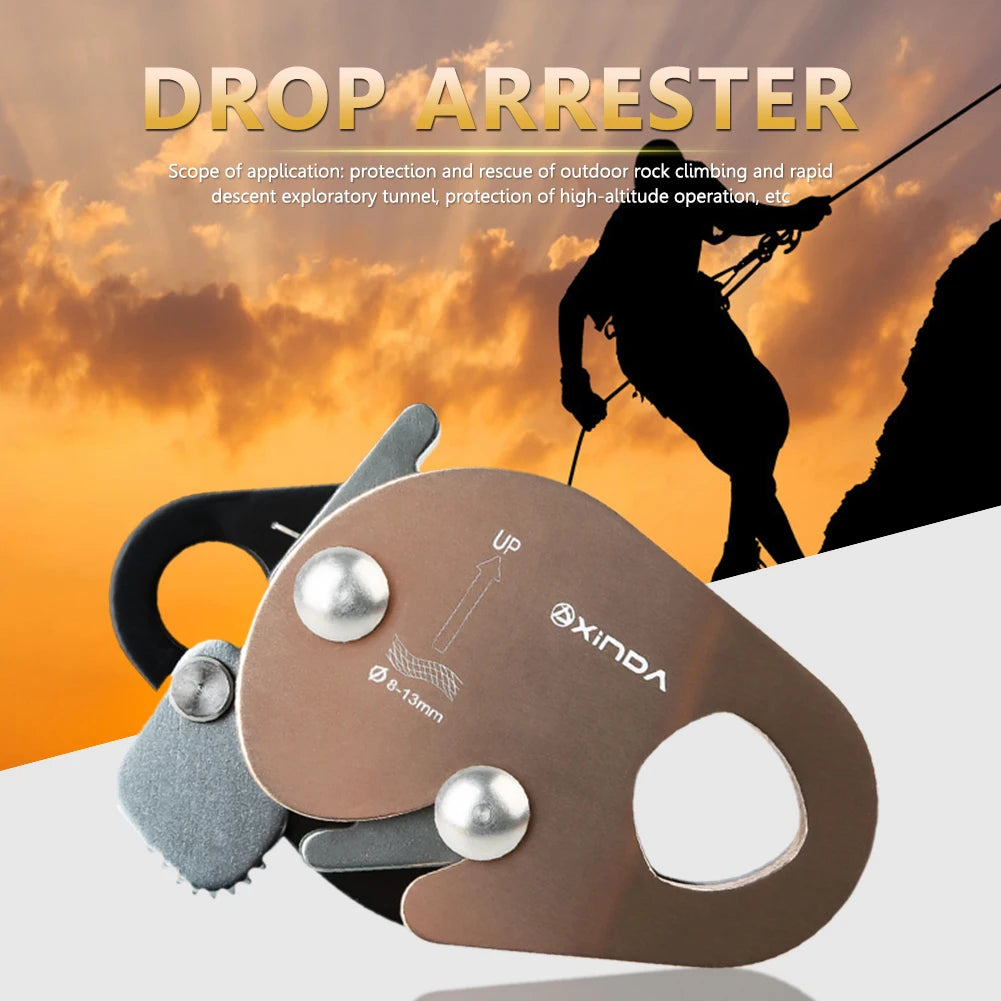 Mountain Rock Climbing Abseiling Device Aluminum Alloy 22KN Rappelling Anti Fall Protective Carabiner Climbing Accessories