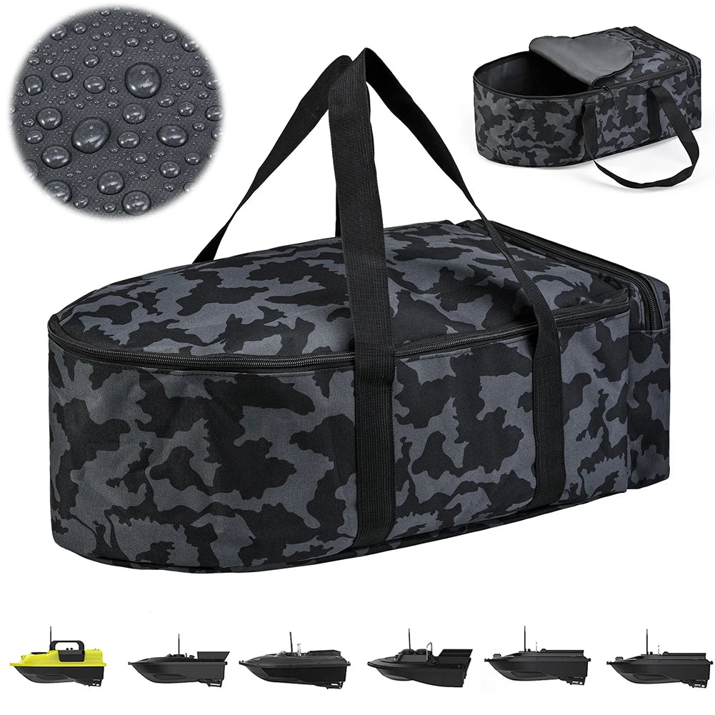 Fishing Boat Storage Bag Water Repellent Fishing Tackle Bag Double Zipper Bait Boat Storage Bag with Handle Fishing Equipment