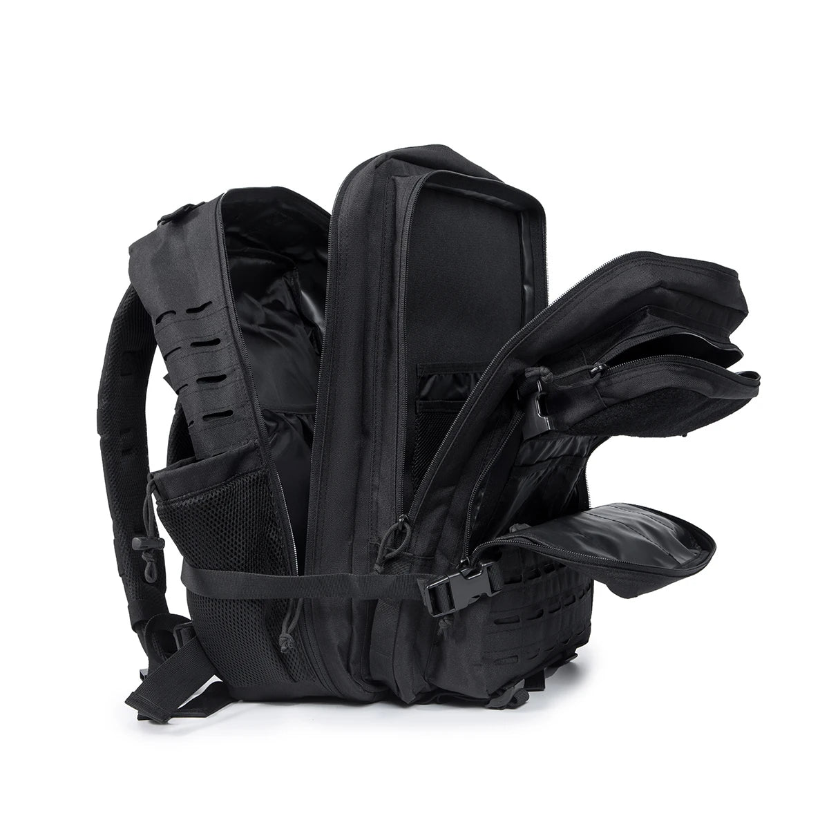 45L Men's and Women's Tactical Backpack Outdoor Camping Equipment Backpack Hiking Backpack Travel Backpack with Double Cup Holde