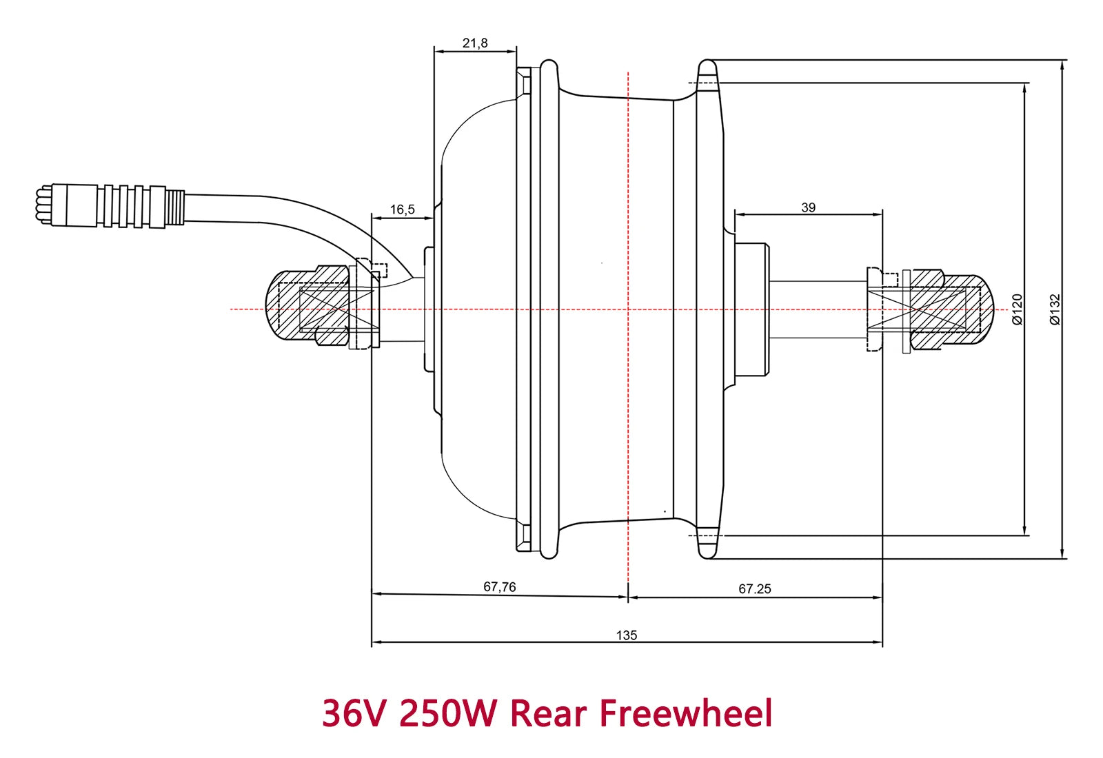 Electrical Bike Gear Hub Motor 36V 250W 48V 750W 9pin Front Rear Cassette Freewheel Wheel Drive Motor E-bike Brushless Motor