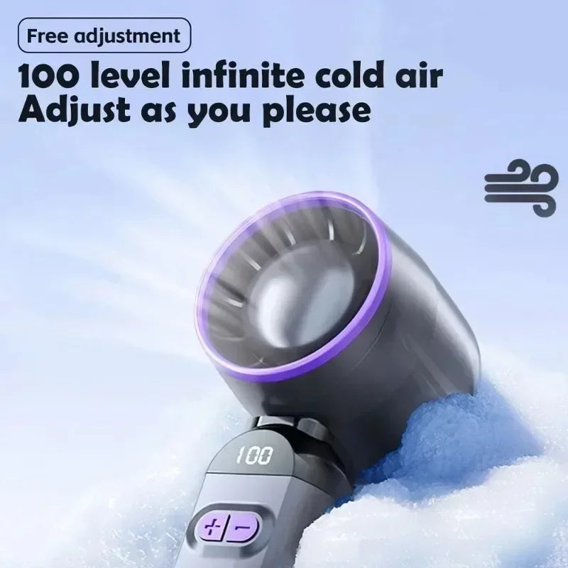 Foldable USB Charging Fan Strong Wind Outdoor Fan Digital Display Portable Fan for Outdoor Camping Trips