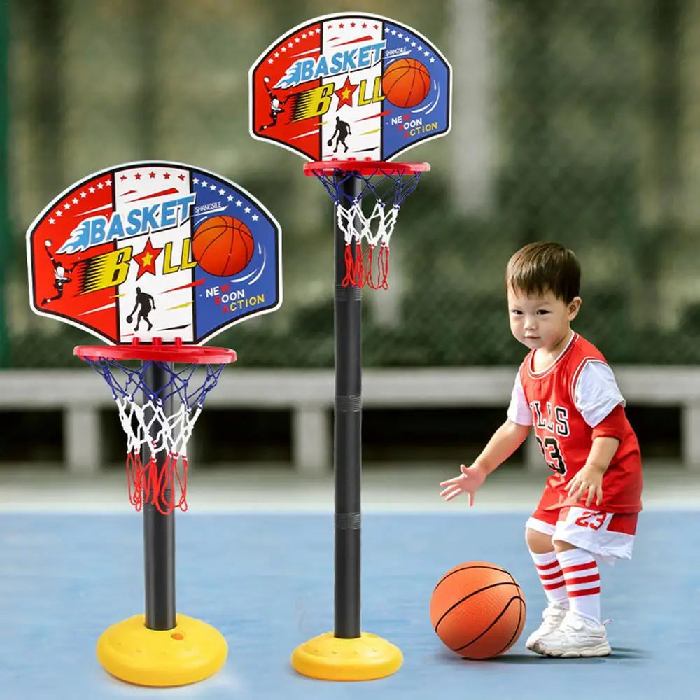2021 New 4 Helights 1.15M Adjustable Kid Hoop Set Children Shoot a Basket Gifts Basketball Back Board Stand Sport