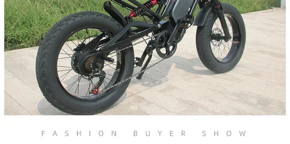 Ebike AKEZ 1500W 48V 18AH Electric Bicycle Full Suspension Removable Battery Fat Tire Hydraulic Brake Adult Electric Bicycle.