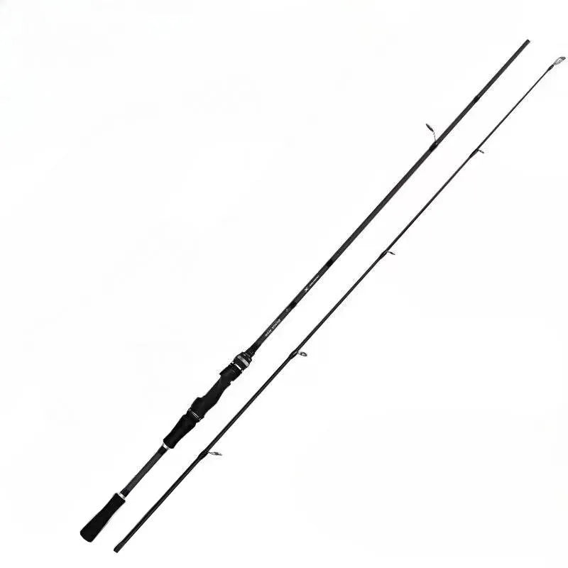180cm/70.86inch Black And Gold Lure Rod - Multi-layer Carbon Wrapped, Foldable, Medium-fast Adjustment