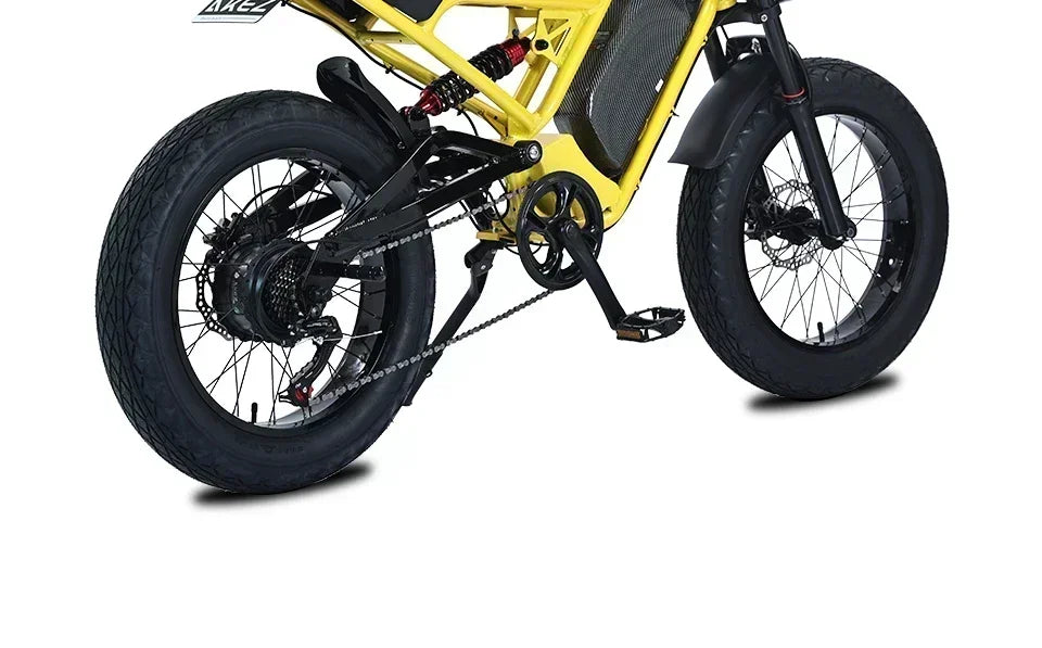 Ebike 2025AKEZ 1500W 48V 18AH Electric Bicycle Full Suspension Removable Battery Fat Tire Hydraulic Brake Adult Electric Bicycle