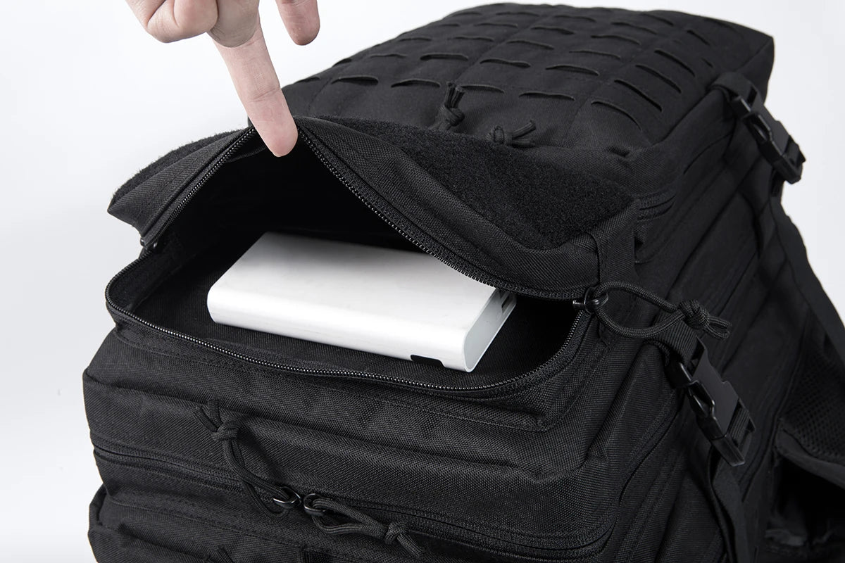 45L Men's and Women's Tactical Backpack Outdoor Camping Equipment Backpack Hiking Backpack Travel Backpack with Double Cup Holde